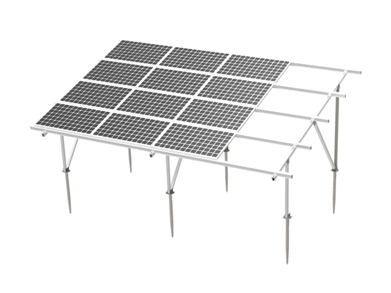 Aluminum ground mount solar racking